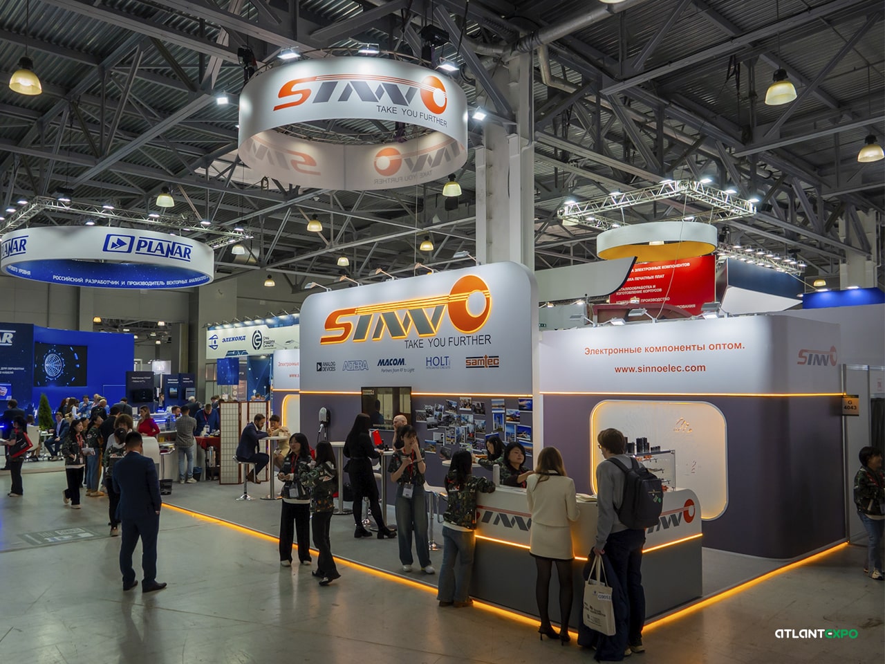 ВЫСТАВОЧНЫЙ СТЕНД SINNO. ВЫСТАВКА "ЭКСПОЭЛЕКТРОНИКА-2024", МВЦ КРОКУС ЭКСПО