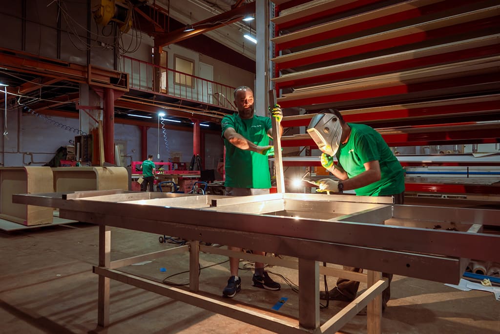 Production of exhibition stands